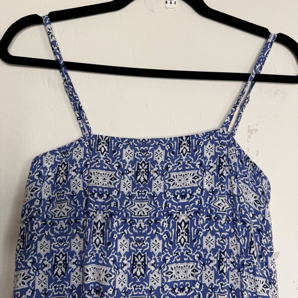 Chelsea & Theodore Small Blue Sleeveless Bohemian Ruffle Maxi Dress Cottagecore - Picture 5 of 13